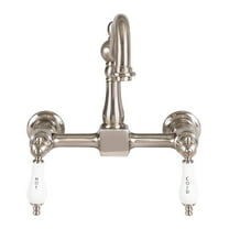 Wall Mounted Bridge Utility Faucet - Porcelain Lever Handles