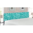 thumbnail image 2 of Turquoise Headboard, Abstract Triangle Shape in Modern Contemporary Geometrical Design Art, Upholstered Decorative Metal Bed Headboard with Memory Foam, King Size, Turquoise Teal, by Ambesonne, 2 of 4