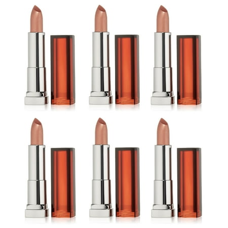 Maybelline Color Sensational Lip Color #300 Warm Latte (Pack of 6) + FREE Eyebrow (Best Lip Color For Smokey Eyes)