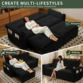 thumbnail image 5 of Loveseat Sofa Bed with Pull Out Bed,Sleeper Sofa with Pockets and USB,Modern 2 Seater Convertible Small Couch for Living Room Bedroom Apartment, Black, 5 of 9