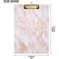 thumbnail image 3 of FMSHPON PinkGold Marble Clipboard Hardboard Wood Nursing Clip Board and Pull for Standard A4 Letter 13x9 inches, 3 of 8