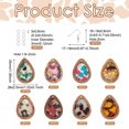 thumbnail image 3 of U8MO 16Pcs Teardrop Resin Wood Pendants Brass Earring Hooks DIY Earring Making Kits, 3 of 8