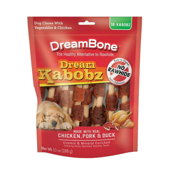 Palitos masticables DreamBone Dream Kabobz para perros con pollo, 18 unidades