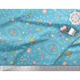 thumbnail image 3 of Soimoi Rayon Fabric Fish,Shell & Starfish Ocean Print Fabric by The Yard 56 Inch Wide, 3 of 3