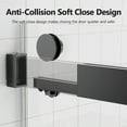 thumbnail image 2 of 68-72" x 76" Frameless Double Sliding Soft-Close Shower Door, 3/8" (10mm) SGCC Tempered Glass, Matte Black, 2 of 9