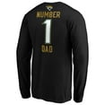 thumbnail image 3 of Men's Black Jacksonville Jaguars #1 Dad Long Sleeve Team Logo T-Shirt, 3 of 3