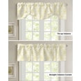thumbnail image 5 of Tie Up Valance Curtain for Kitchen, Yellow Flower Floral Pattern Rod Pocket Short Curtains Adjustable Tie-Up Shade Valances, Modern Abstract Art Window Treatment for Bathroom Living Room Bedroom, 5 of 7
