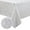 White, variant on decorUhome Heavy Duty Vinyl Tablecloth, Waterproof Square Table Cloth, Wipeable Floral Dining Table Cover, White, 54" x 54"
