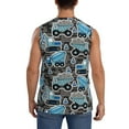 thumbnail image 4 of Kdxio Blue Excavator for Men's Muscle T-shirt,Sleeveless for Workout Running Athletic Gym Lounge Casual, 4 of 7