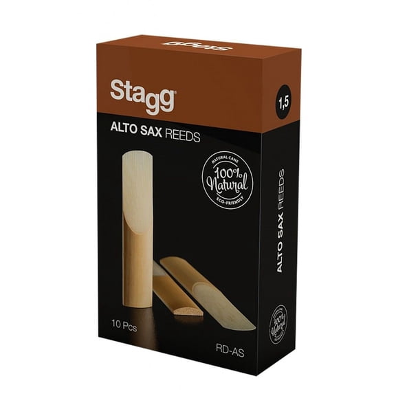 Stagg 25015 Alto Saxophone Reeds - Strength 1.5 - 10 Piece