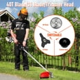 thumbnail image 5 of Floseru 5 in 1 Weed Wacker Gas Powe, 52CC 2-Stroke String Trimmer/Edger, Pole Saw, Hedge Trimmer and Brush Cutter Blade with Extension Pole – Gas Powe Yard Tool for Landscaping, 5 of 11