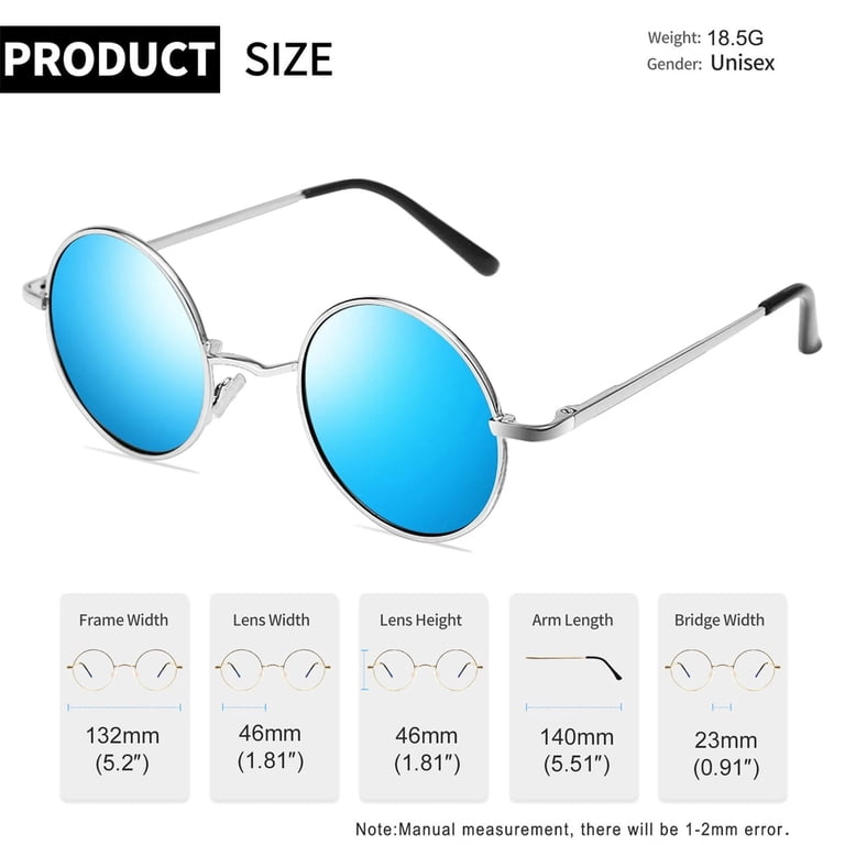 Joopin Retro Round Polarized Sunglasses, Hippie Style photo 7