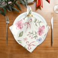 thumbnail image 6 of Iauyy Satin Napkins Set of 1- Pink-floral Bow Print DIY Printing Decoration Cloth Napkin- Easy Care for Home/Party, 6 of 7