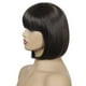 thumbnail image 3 of EeaseMX Peluca de pelo corto y liso con flequillo, ideal para mujer (castaño oscuro), 3 of 7