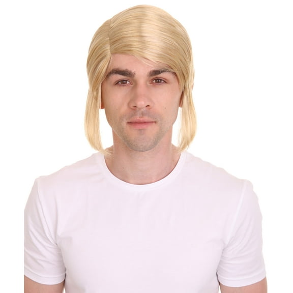 HPO Adult Adventure Gaming Blonde Halloween & Cosplay Costume Wig with Breathable Capless Cap, Synthetic Fiber