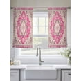thumbnail image 5 of Boho Pink Sheer Curtains 45 Inch Length 2 Panels Set for Living Room/Bedroom, Middle Century Boho Geometric Abstract Southwestern Curtain Drapes Rod Pocket Curtains Window Treatment 52''x45''x2, 5 of 7