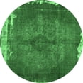 thumbnail image 1 of Ahgly Company Indoor Round Persian Emerald Green Traditional Area Rugs, 7' Round, 1 of 4