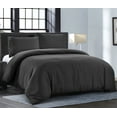 thumbnail image 2 of Duvet Cover Queen [3-Piece, Black] - 1 Comforter Protector with Zipper Flap and 2 Pillow Shams - Hotel Luxury 1800 Brushed Microfiber - Ultra Soft, Cool and Breathable Comforter Cover, 2 of 7