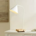 thumbnail image 7 of SAFAVIEH Nuka 22 in. Modern White Iron Table Lamp with White Shade, 7 of 7