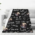 thumbnail image 3 of Personalised Blanket Custom Blanket with Photos Text, Custom Christmas Blanket with Photo Collages, Personalized Photo Gifts for Christmas Xmas New Year Birthday Wedding Anniversary, 3 of 6
