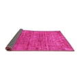 thumbnail image 2 of Ahgly Company Indoor Round Abstract Pink Modern Area Rugs, 7' Round, 2 of 4