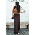 thumbnail image 6 of Womens Casual Solid Jersey Draped Long Maxi Skirt, 6 of 7