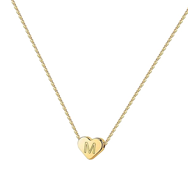 Collar con colgante de corazón, joyería de moda para el cumpleaños del día de San Valentín M Yuyangstore Collar de mujer
