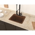 thumbnail image 3 of Manisa Drop-in Handmade Copper 18 in. 1-Hole Single Bowl Kitchen Sink in Hammered Antique Copper, 3 of 8