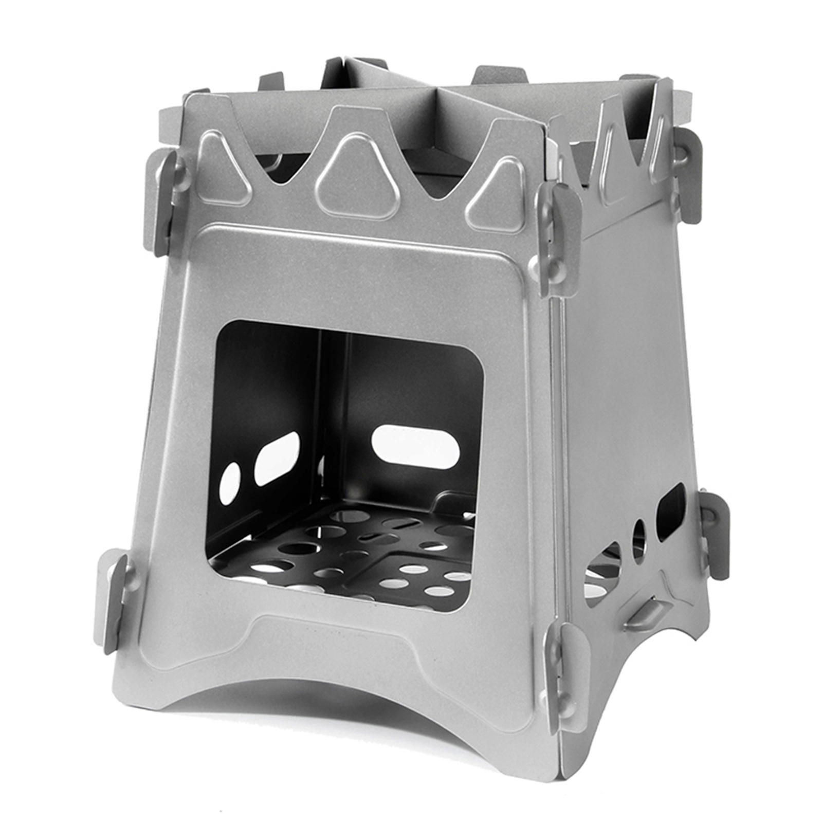 YAHHU Titanium Folding Wood Stove – Ultra‑Light 7.2oz Portable Stove for Backpacking, Camping, Survival & Picnics