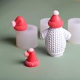 thumbnail image 4 of Type A Sombrero de Navidad aromaterapia yeso molde de resina epoxi vela jabón molde de silicona, 4 of 5