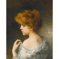 thumbnail image 2 of Alexei Harlamoff 20x24 Black Ornate Framed Double Matted Museum Art Print Titled: Young Girl with Red Hair, 2 of 5