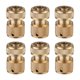 thumbnail image 1 of Conector de manguera de jardín Acoplamiento rápido de latón Conector de manguera de agua de 1/2" Dispositivo de paso de agua (6 piezas), 1 of 5