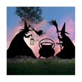 thumbnail image 2 of Halloween Witch Silhouette, Wrought Iron Witches Black Cauldron Black Yard Signs Scary Family Home, 2 of 5