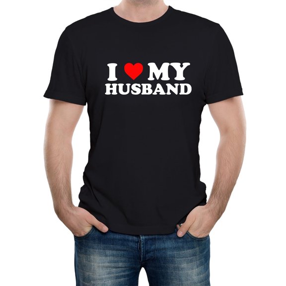 Reality Glitch I Love My Husband Mens T-Shirt Funny Marriage Anniversary