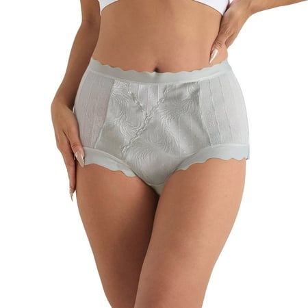 Bladder Leak Underwear for Women plus Size Silk Panties Women Underwear High Waist Panties Full Coverage Briefs Soft Strech Breathable