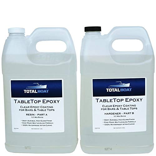 Totalboat Epoxy Resin Crystal Clear 2 Gallon Epoxy Resin Hardener Kit For Bar Tops Table Tops Countertops Pro Epoxy Coating For Wood Concrete Art Walmart Com Walmart Com