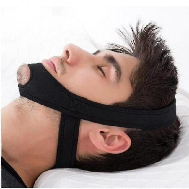 Neoprene Anti Snore Stop Snoring Chin Strap Belt__black_Gift Of G