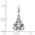 thumbnail image 4 of 925 Sterling Silver 3-D Antiqued Buddha With Lobster Clasp Charm Pendant; for Adults and Teens; for Women and Men, 4 of 4