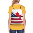 thumbnail image 4 of Rocae USA Canada Flag for Drawstring zipper Backpack Gym Backpack Bag for Men and Women, 4 of 6
