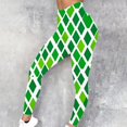 thumbnail image 2 of lcziwo St Patricks Day Leggings for Women High Waisted Tummy Control Workout Leggings Fashion Shamrock Leaves Print Irish Green Soft Yoga Pants Green XL, Today's Sales of The Day, 2 of 6