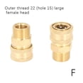 thumbnail image 1 of Quick Connect M22 14mm 15mm Hose Swivel Pressure Washer Adapter Brass, 1 of 1