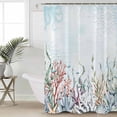 thumbnail image 2 of 54x78 Inch Shower Curtain Decorative Blue Coral Coastal Bathtub Bath Curtains Fabric Waterproof Bathroom Decor Ocean Starfish Nautical Botanical Small Stall Shower Curtain Set with 12 Hooks, 2 of 6