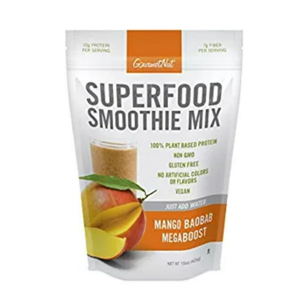 Gourmet Nut Superfood Smoothie Mix, Mango Baobab Mega Boost, 15 Ounce