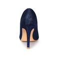 thumbnail image 2 of BLISSFUL STEP Women's Dress Shoes Glitter Pointed Toe Stiletto Heels Slip On Dress Pumps Dark Blue 8.5, 2 of 8