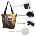 thumbnail image 4 of Salouo Adorable Fluffy Bat for Shoppers Tote for Women Foldable Handbags with Big Capacity Casual One-Shoulder Shopping Bag Hobo Bags Fit for Office/Shopping/Park, 4 of 6