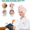 thumbnail image 3 of Fundas para toallas de pelo: toallas absorbentes de secado rápido, paquete de 3 para mujeres con pelo rizado, largo, húmedo y grueso. Vhermosa CPB-US-DYP1349-3, 3 of 5