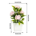 thumbnail image 3 of Hmgxay Foam Rose Miniature Bonsai, Faux Rose Small Potted Flowers for Home Decor, Imitation Floral Arrangement for Office Desktop, Artificial Flower Pot for Tabletop Decoration(Pink), 3 of 6