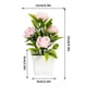 thumbnail image 3 of Flores artificiales, flores falsas, flores de imitación, set de regalo para mujer, rosas de espuma, pequeñas flores en maceta, flores de imitación, decoración del hogar, escritorio de oficina, adornos, 3 of 6