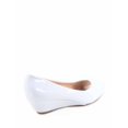 thumbnail image 2 of Fisher-7 Women's Slip On Patent Open Peep Toe Low Wedge Heel Pump Shoes ( White, 6.5 ), 2 of 2