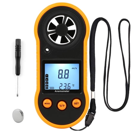 RZ818 Digital Anemometer 0\-30m/s Wind Meter \-10 ~ 45C Temperature Anemometro with LCD Backlight Display